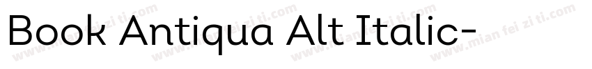 Book Antiqua Alt Italic字体转换